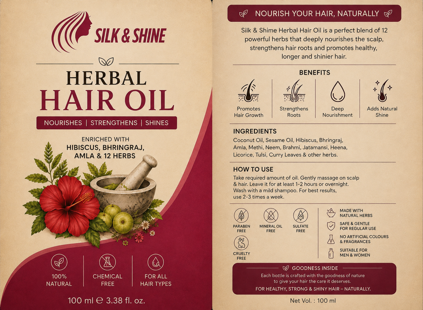 Silk & Shine Herbal Hair Oil