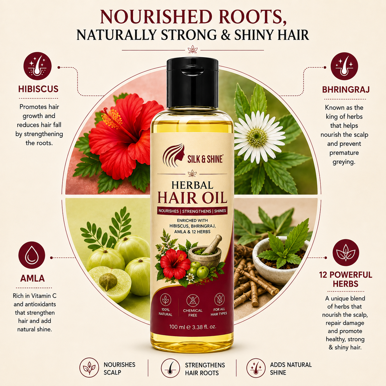 Silk & Shine Herbal Hair Oil